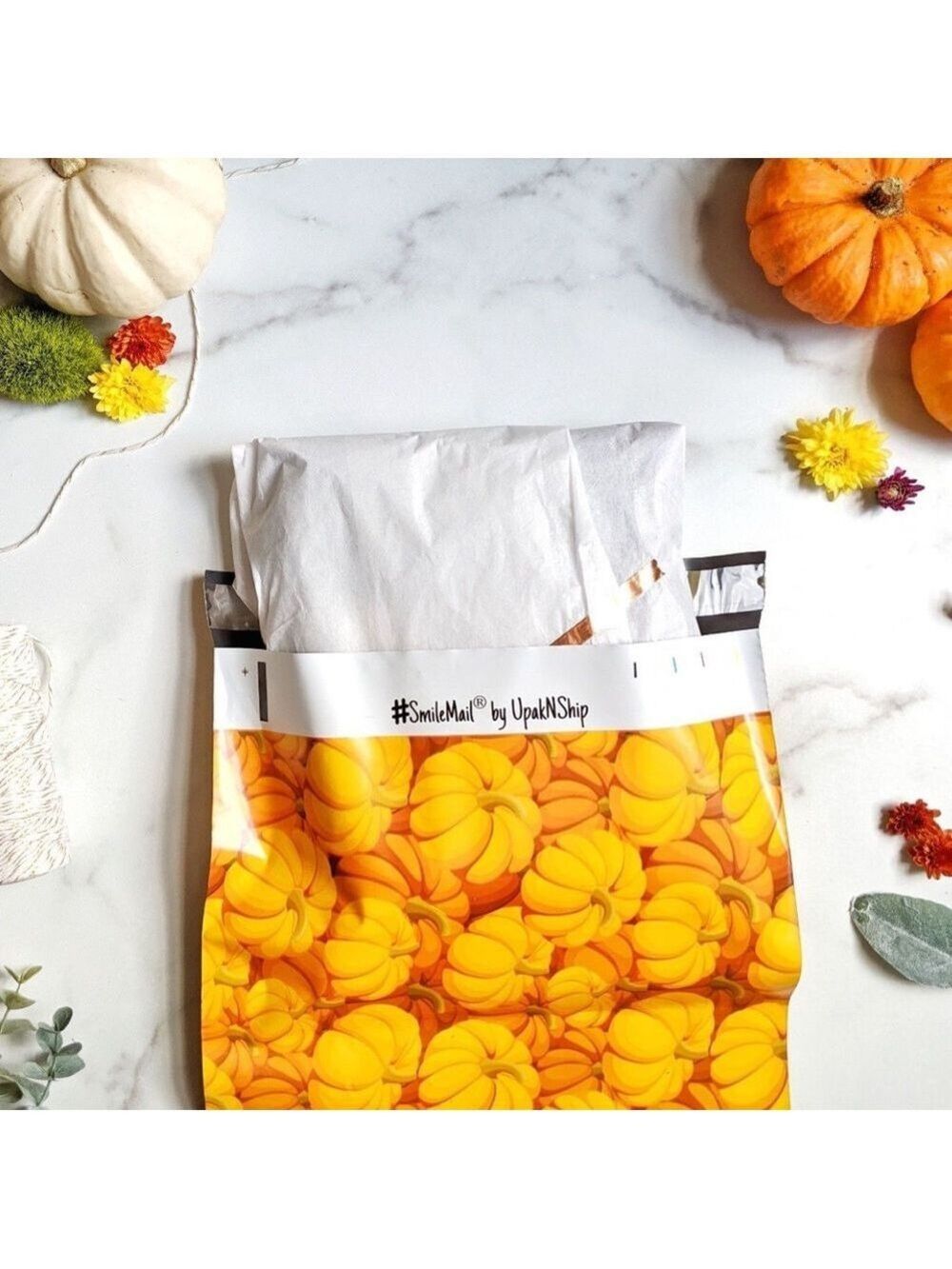 25 10X13 Poly Mailers Pumpkin, Shipping Envelopes Bags PRICE IS FIRM Fall - Picture 10 of 11
